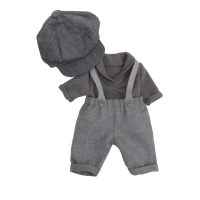 3-delig setje boy winter grijs met bretels